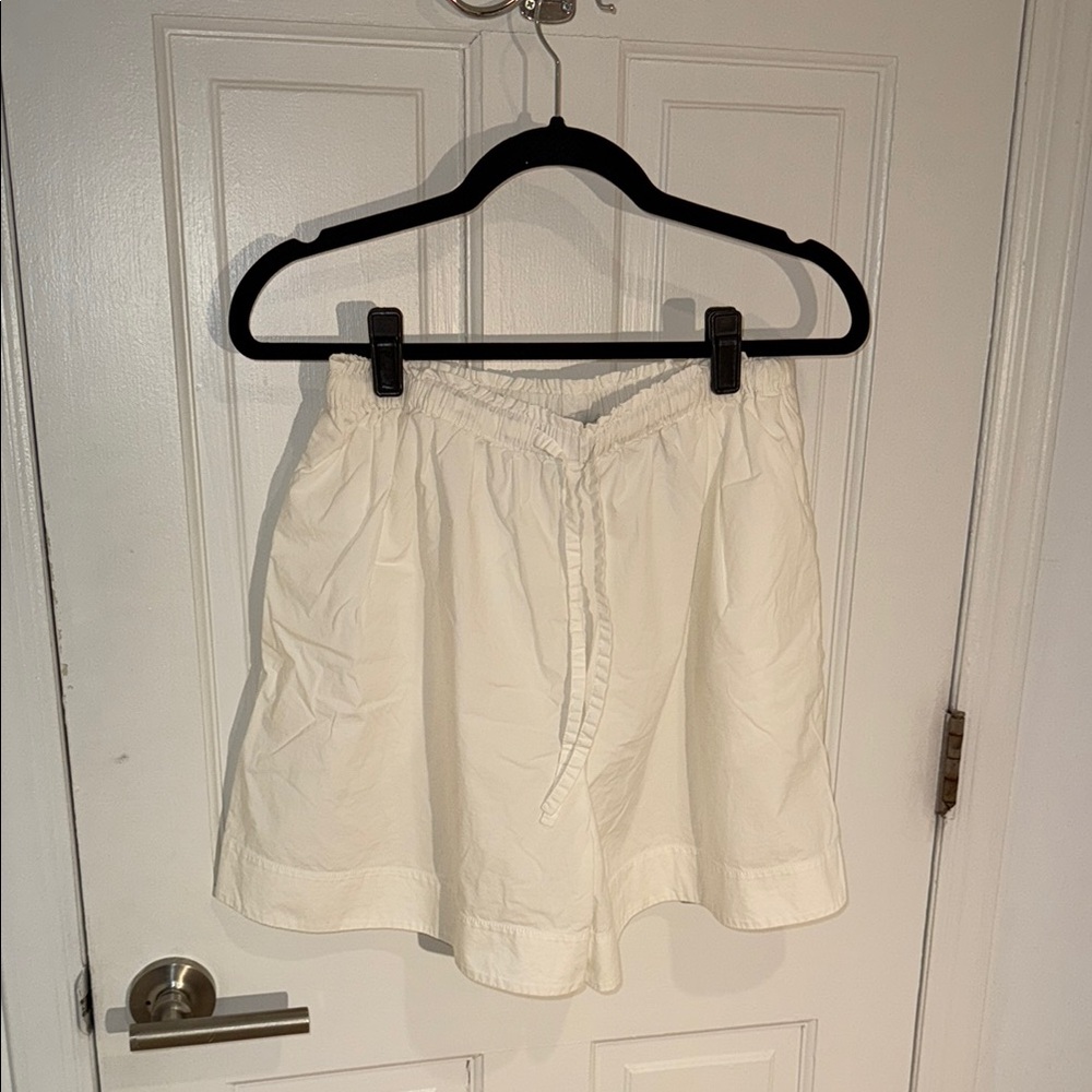 COS White High Waist Shorts